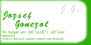 jozsef gonczol business card